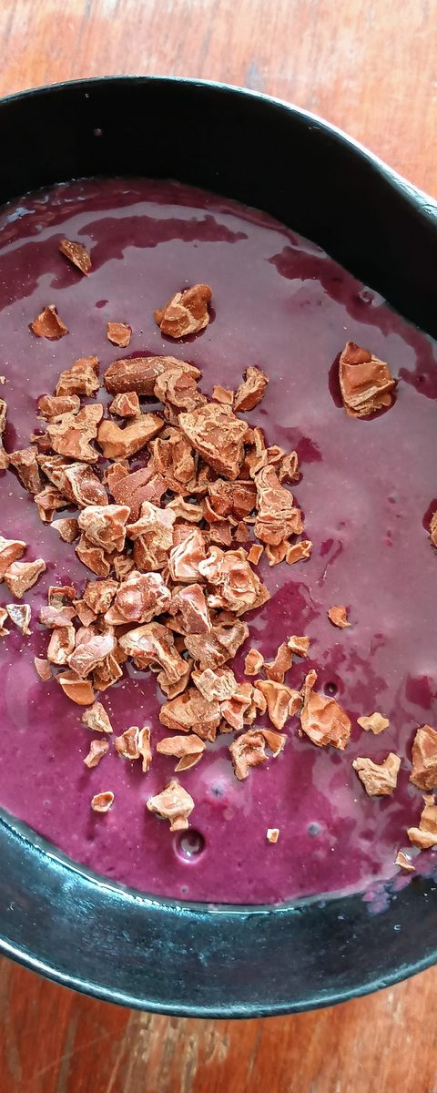 Açaí-Creme in der Schale