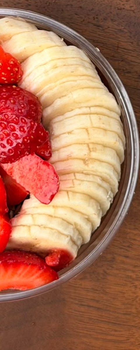 Bananenscheiben auf einer Bowl
